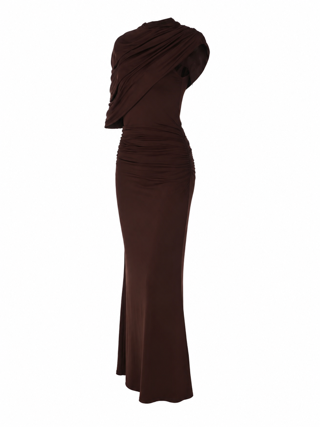 Mora Kleid-Elegantes Maxikleid mit asymmetrischem Design