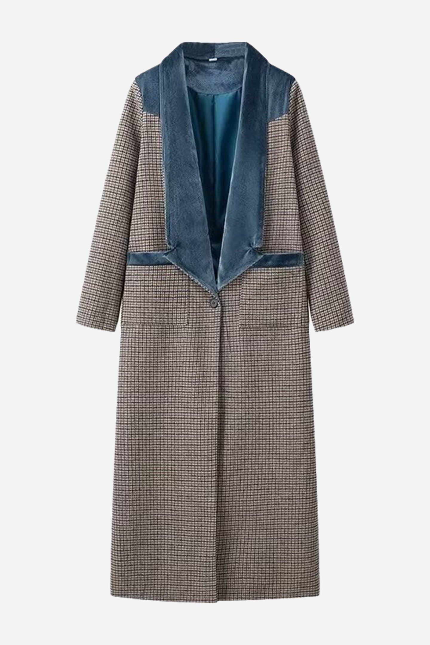 MAYFAIR CHIC  COAT – Velvet Lapel & Wool Blend