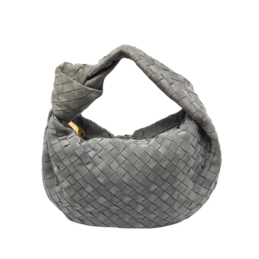 Chic Woven Knot Handle Hobo Bag | Mid-Size Everyday Shoulder Tote