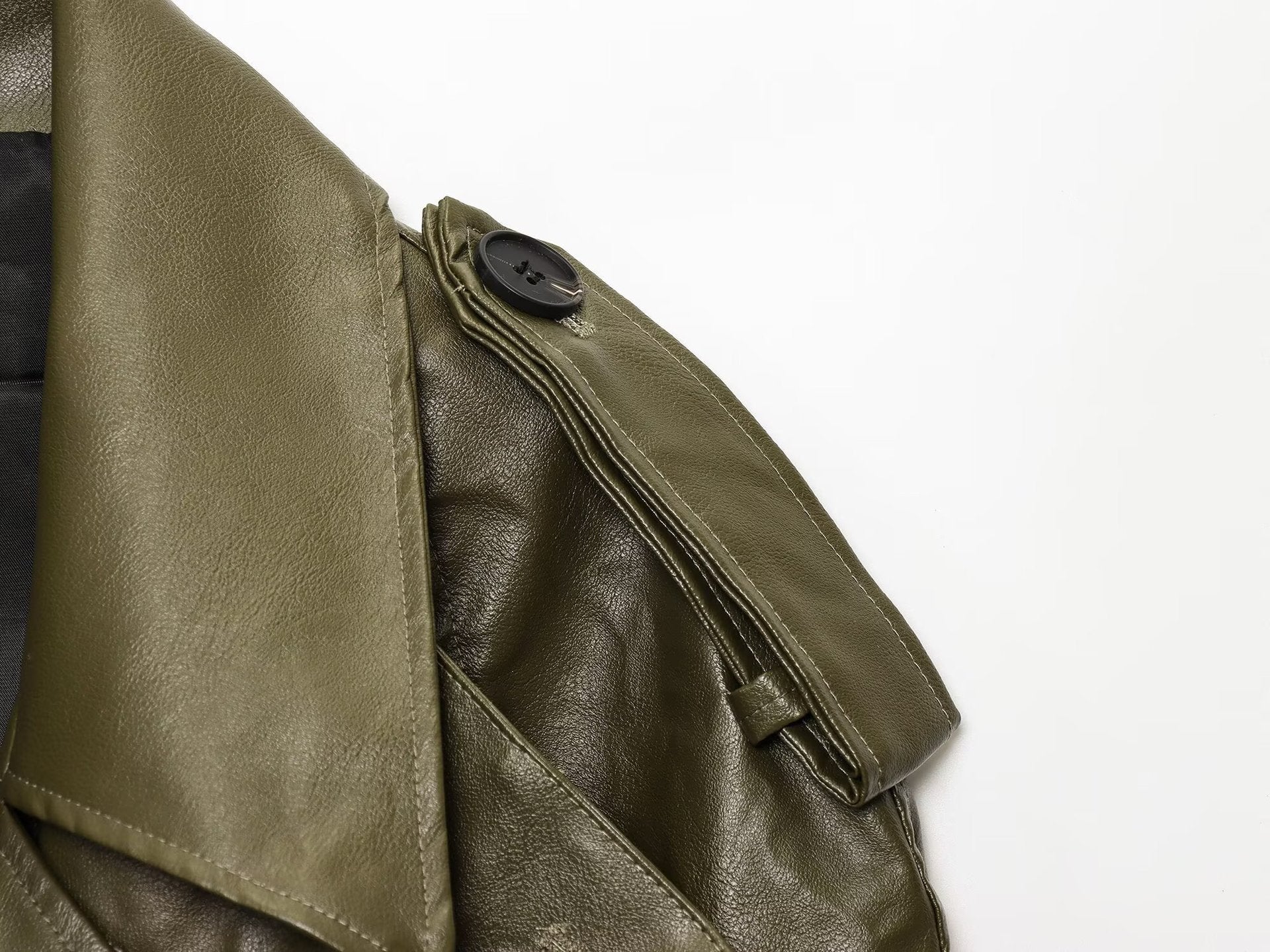 CHIC CROPPED PU LEATHER  BIKER JACKET