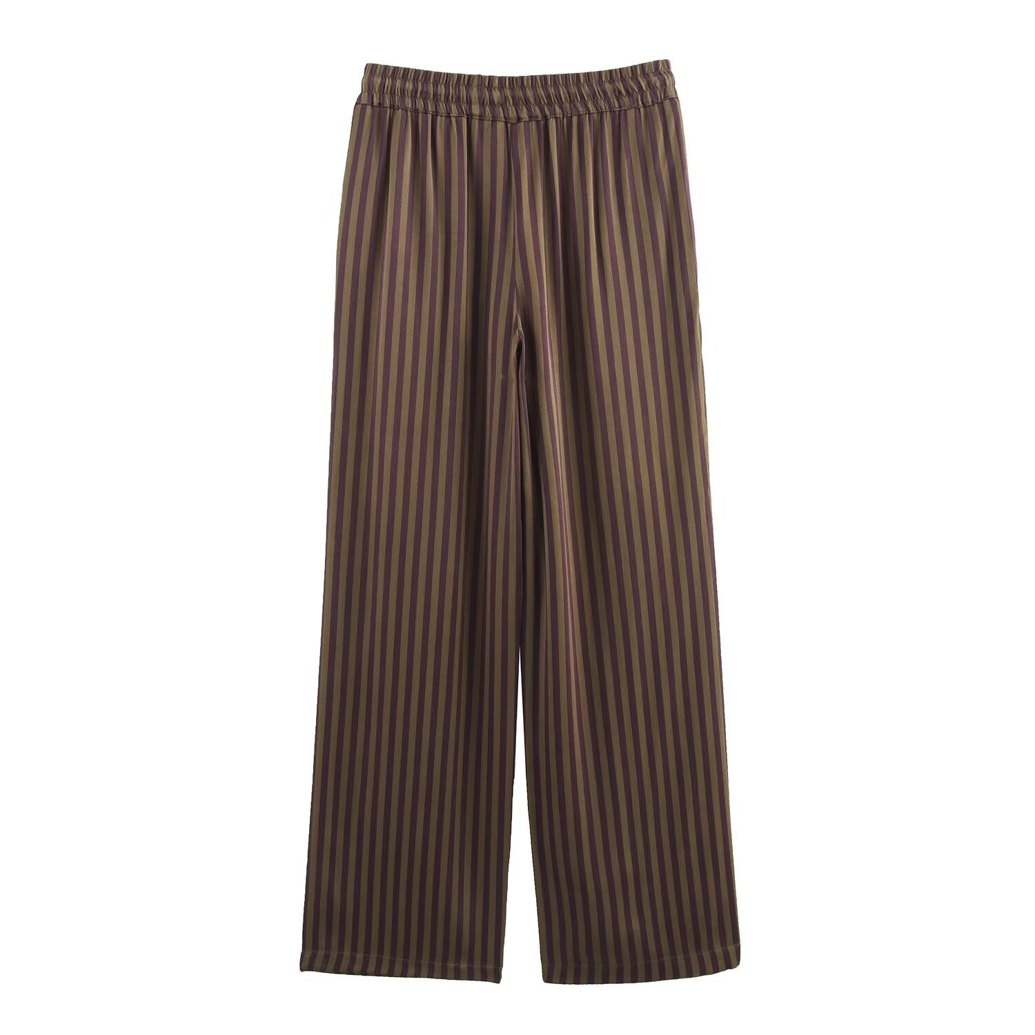 SERENITY COUTURE SET-Pinstripe Shirt & Palazzo Trousers