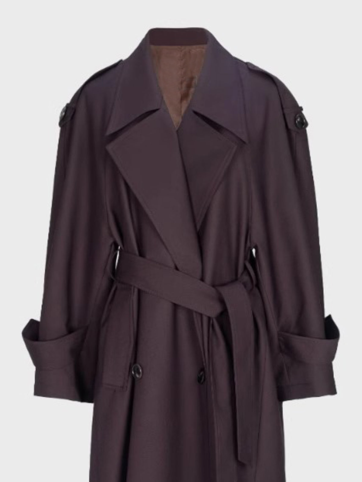 Extra Long Double-Breasted Trench Coat