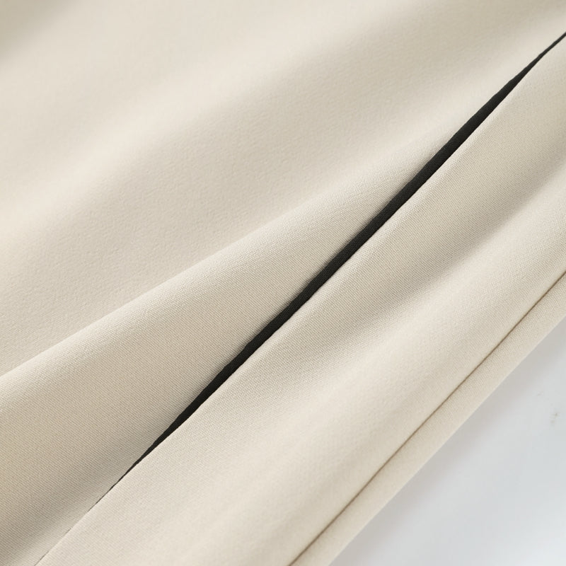 Gestreiftes Trainingsanzug-Set mit Stehkragen und Hose mit weitem Bein