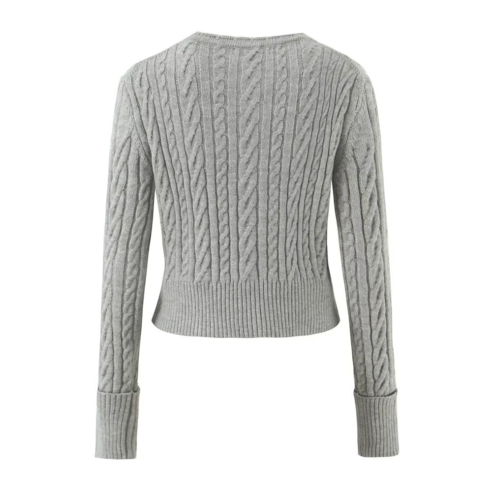 Strickkleid mit Rundhalsausschnitt und Minirock im Twisted-Design