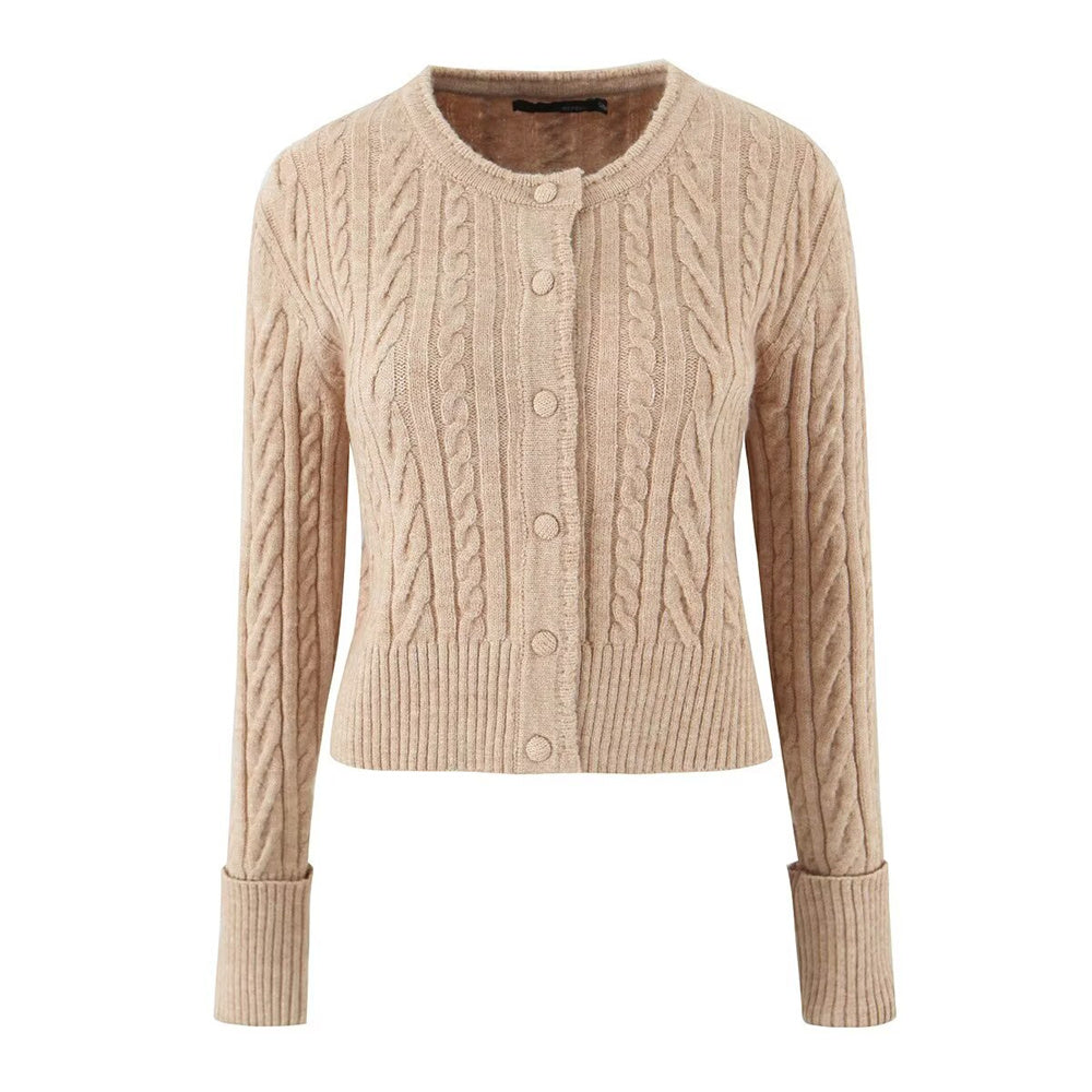 Strickkleid mit Rundhalsausschnitt und Minirock im Twisted-Design