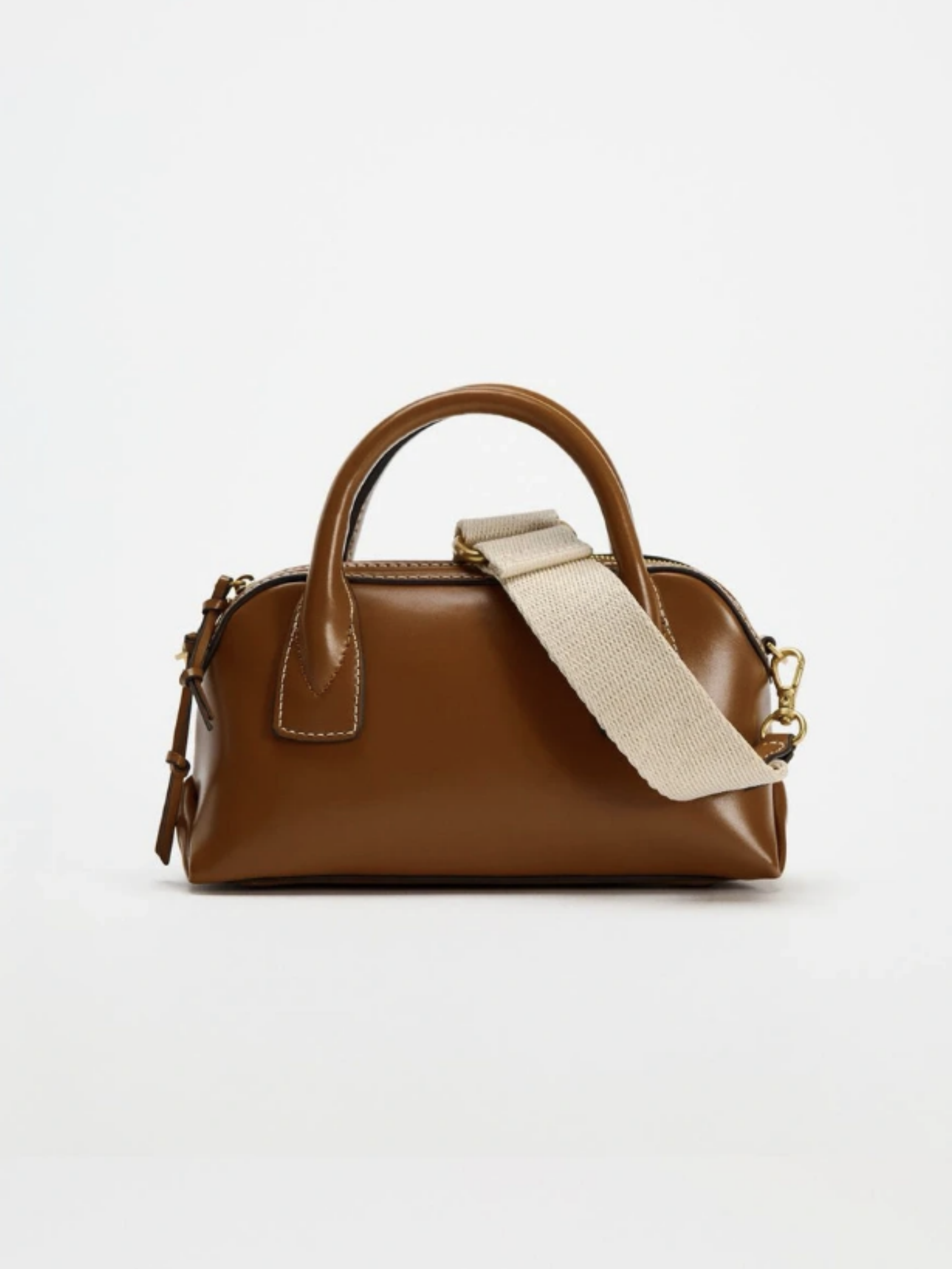 Vintage-Boston-Tasche mit breitem Riemen