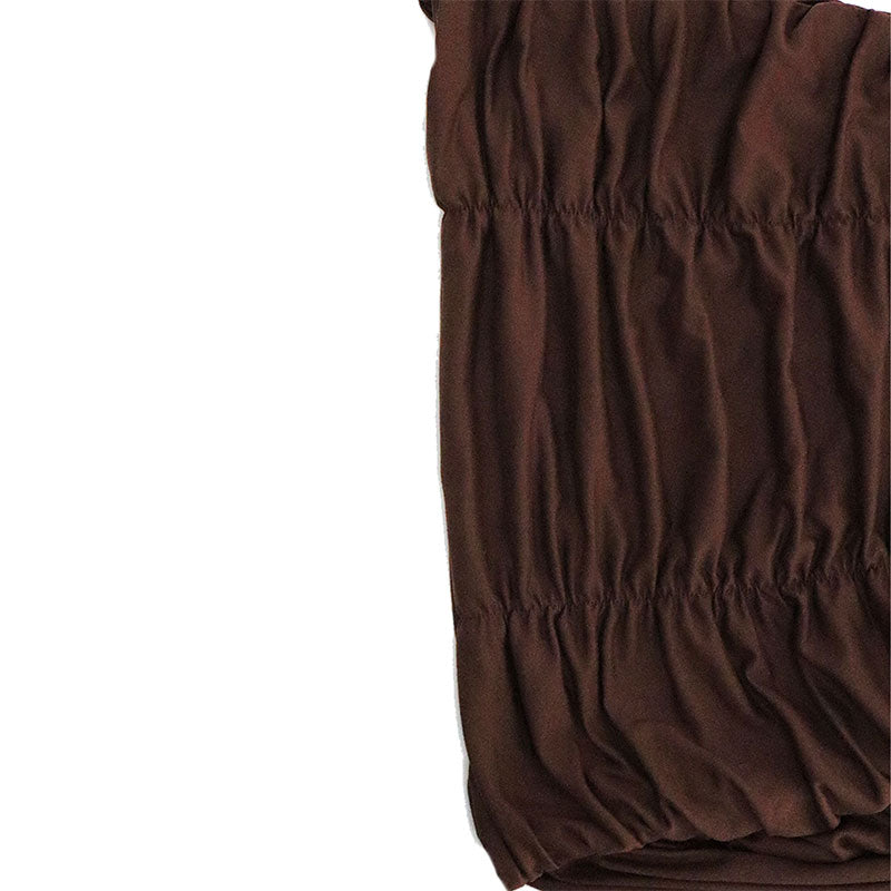 High Neck Ruched Bodycon Mini Dress with Long Scarf Detail