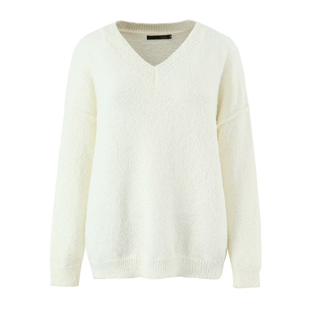 CLOUD NINE" KNIT SET – V-Neck Sweater & Midi Skirt