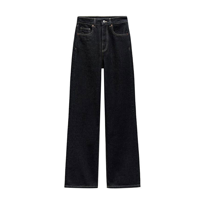 VINTAGE REVAMP DENIM SET – Cropped Jacket & Wide-Leg Jeans