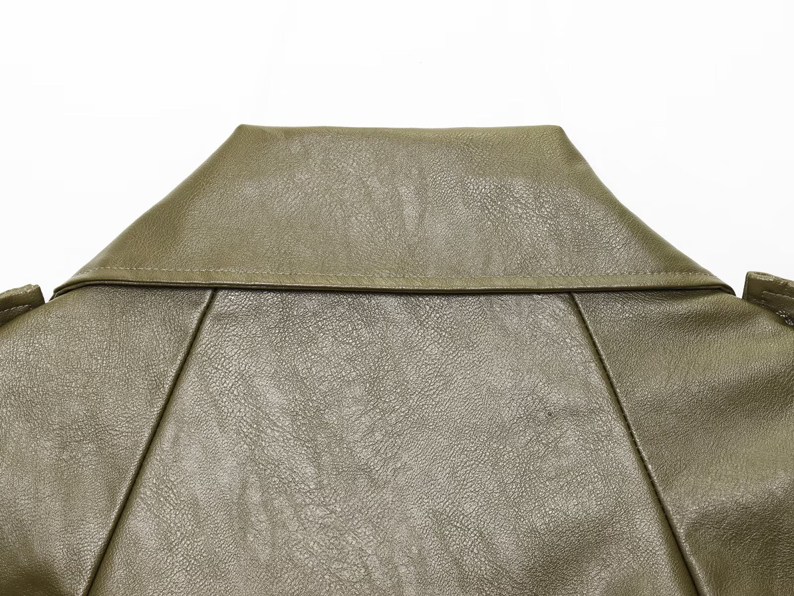 CHIC CROPPED PU LEATHER  BIKER JACKET