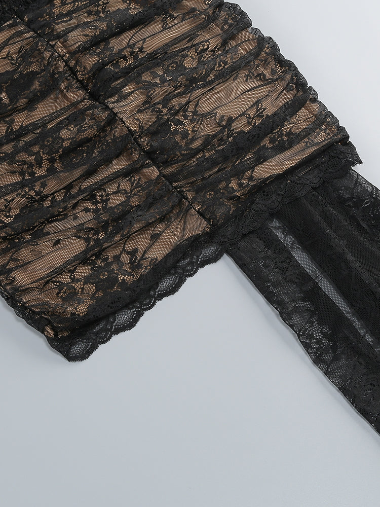 Mini-Kleid mit Korsett-Detail