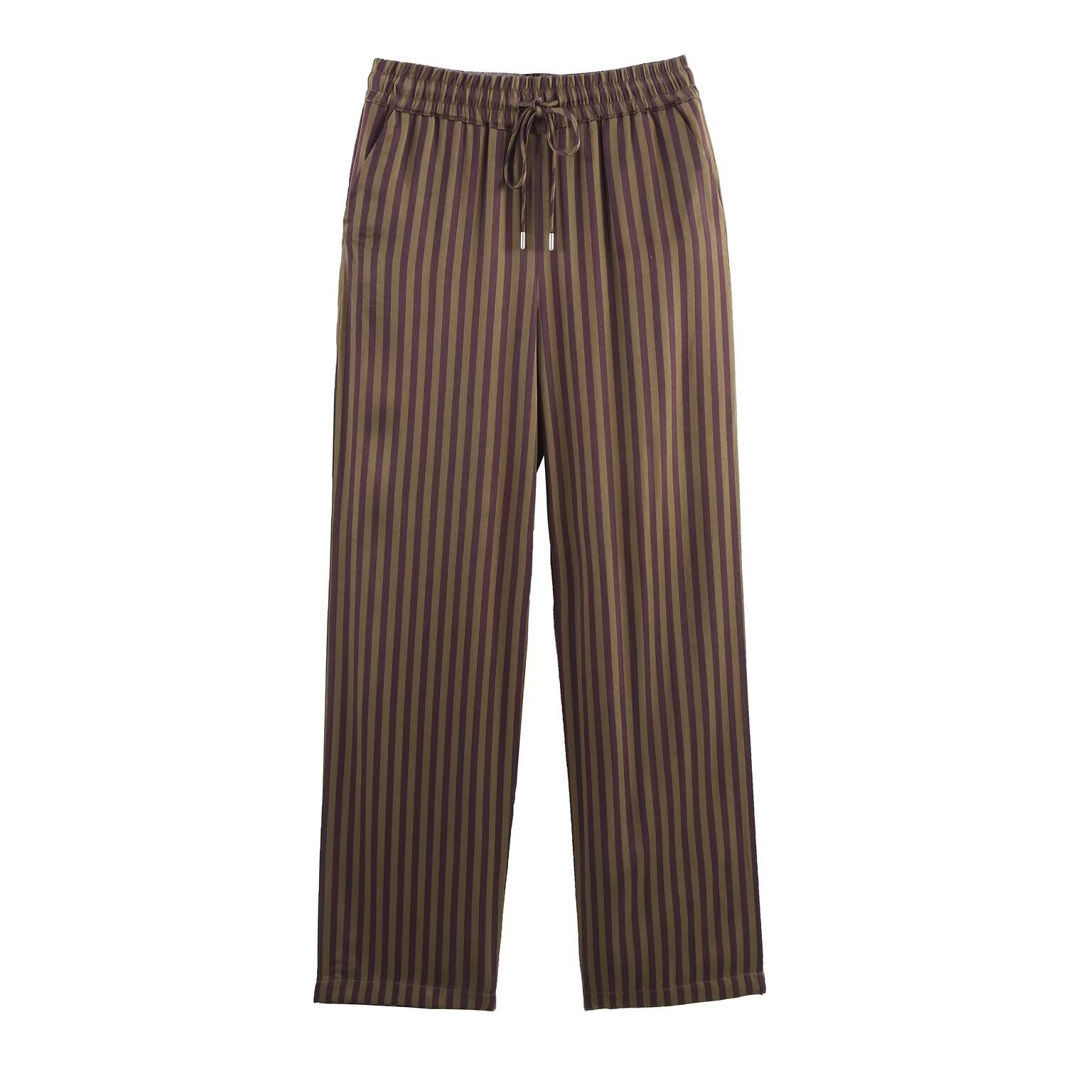 SERENITY COUTURE SET-Pinstripe Shirt & Palazzo Trousers