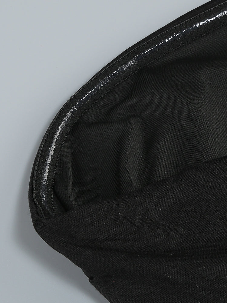 Gepunktetes Mesh-Kleid in A-Linie