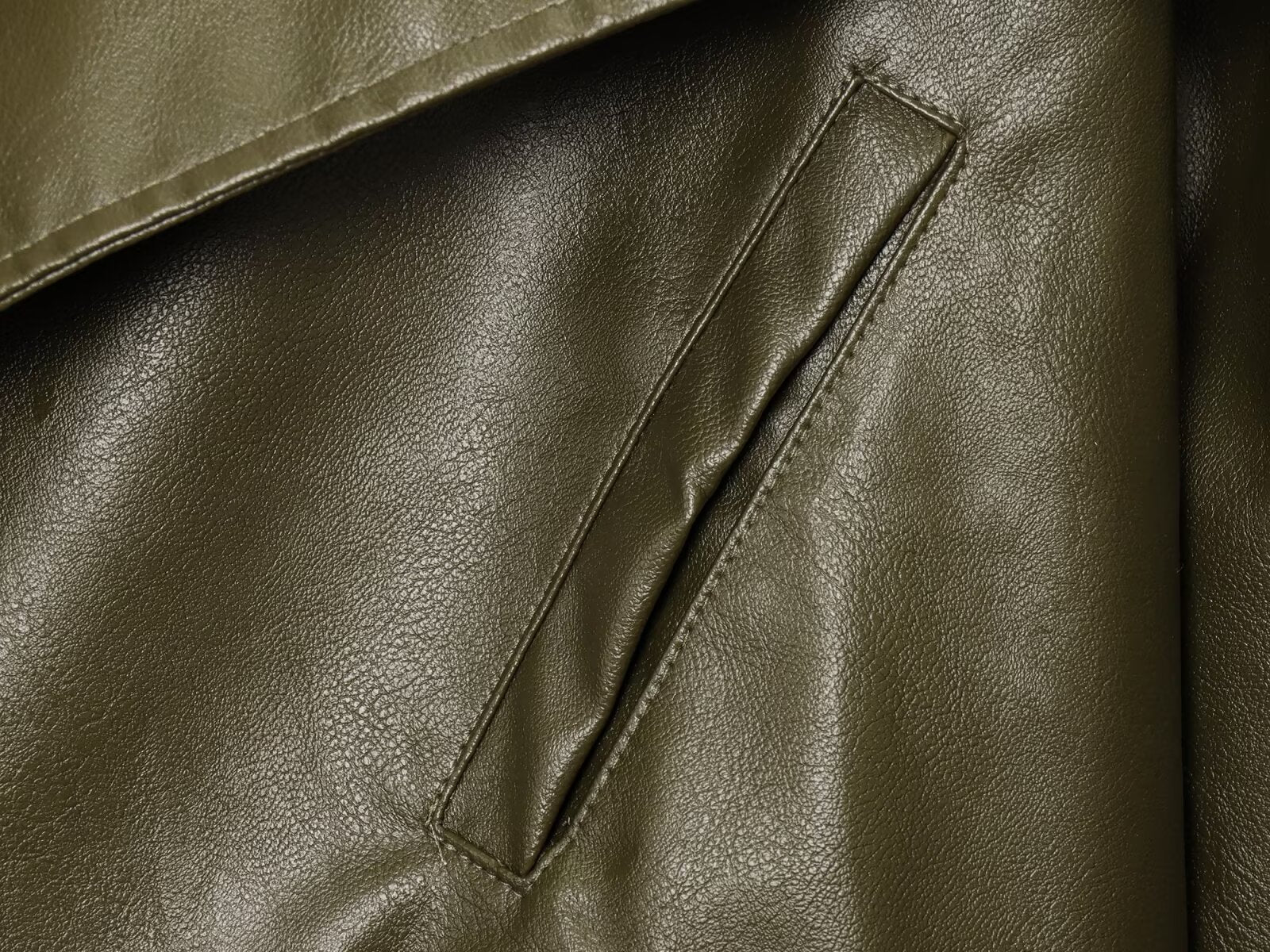 CHIC CROPPED PU LEATHER  BIKER JACKET