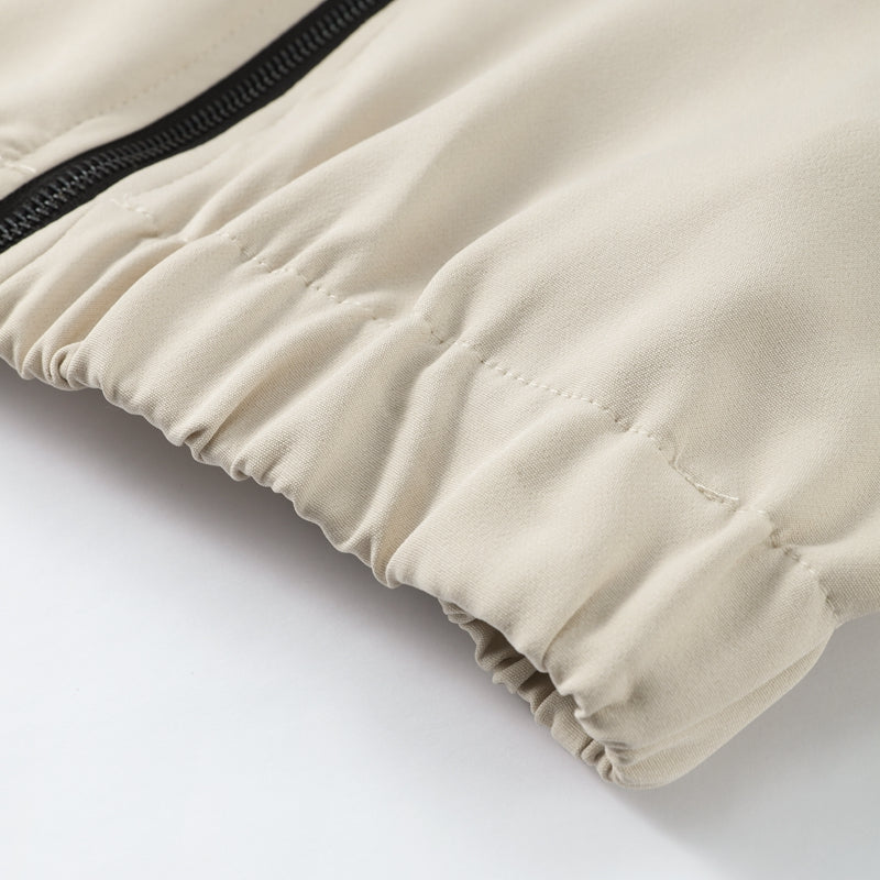 Gestreiftes Trainingsanzug-Set mit Stehkragen und Hose mit weitem Bein