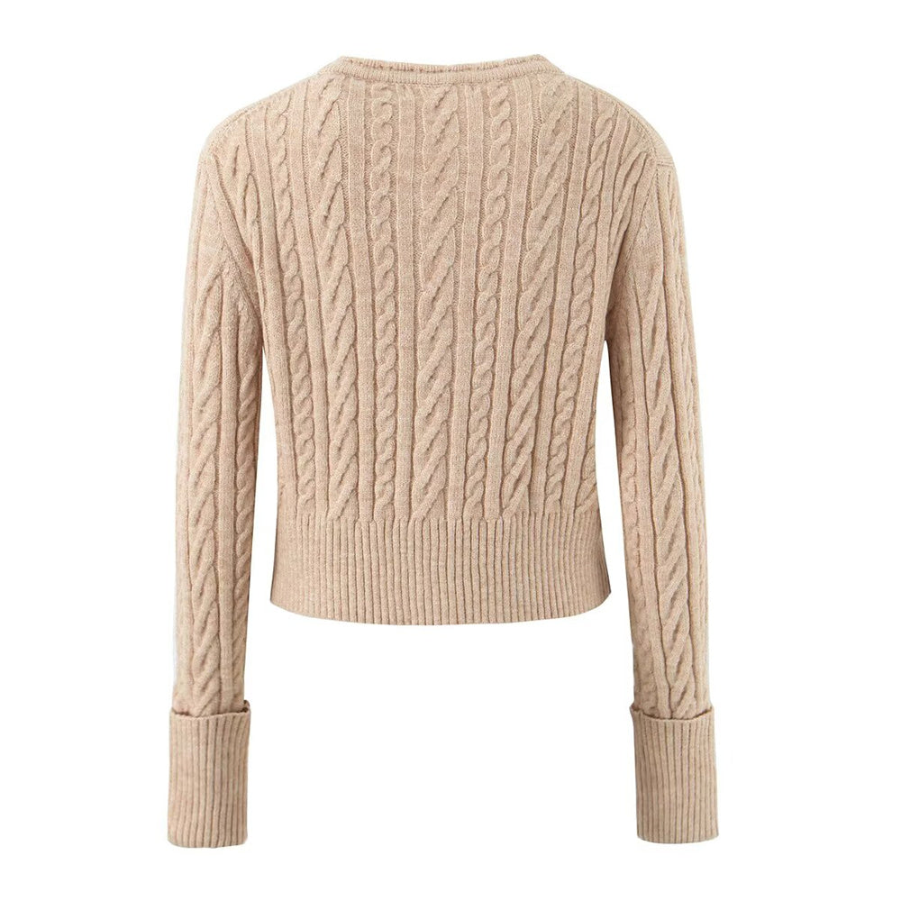 Strickkleid mit Rundhalsausschnitt und Minirock im Twisted-Design