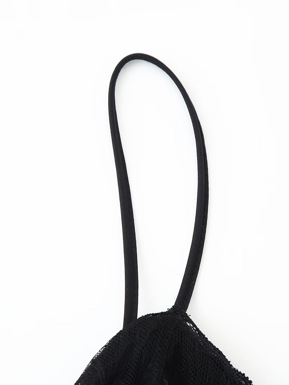 Langes Spitzenkleid mit V-Ausschnitt und Neckholder