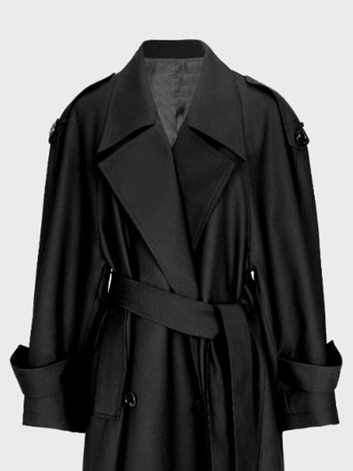 Extra Long Double-Breasted Trench Coat