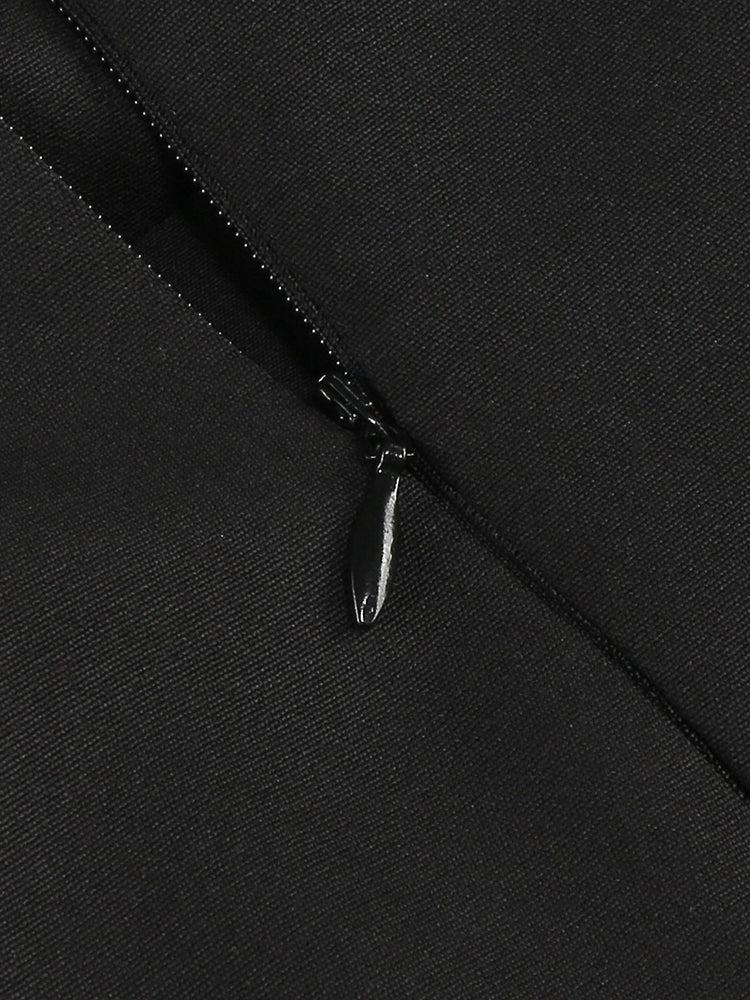 Rotes A-Linien-Kleid mit Kristall