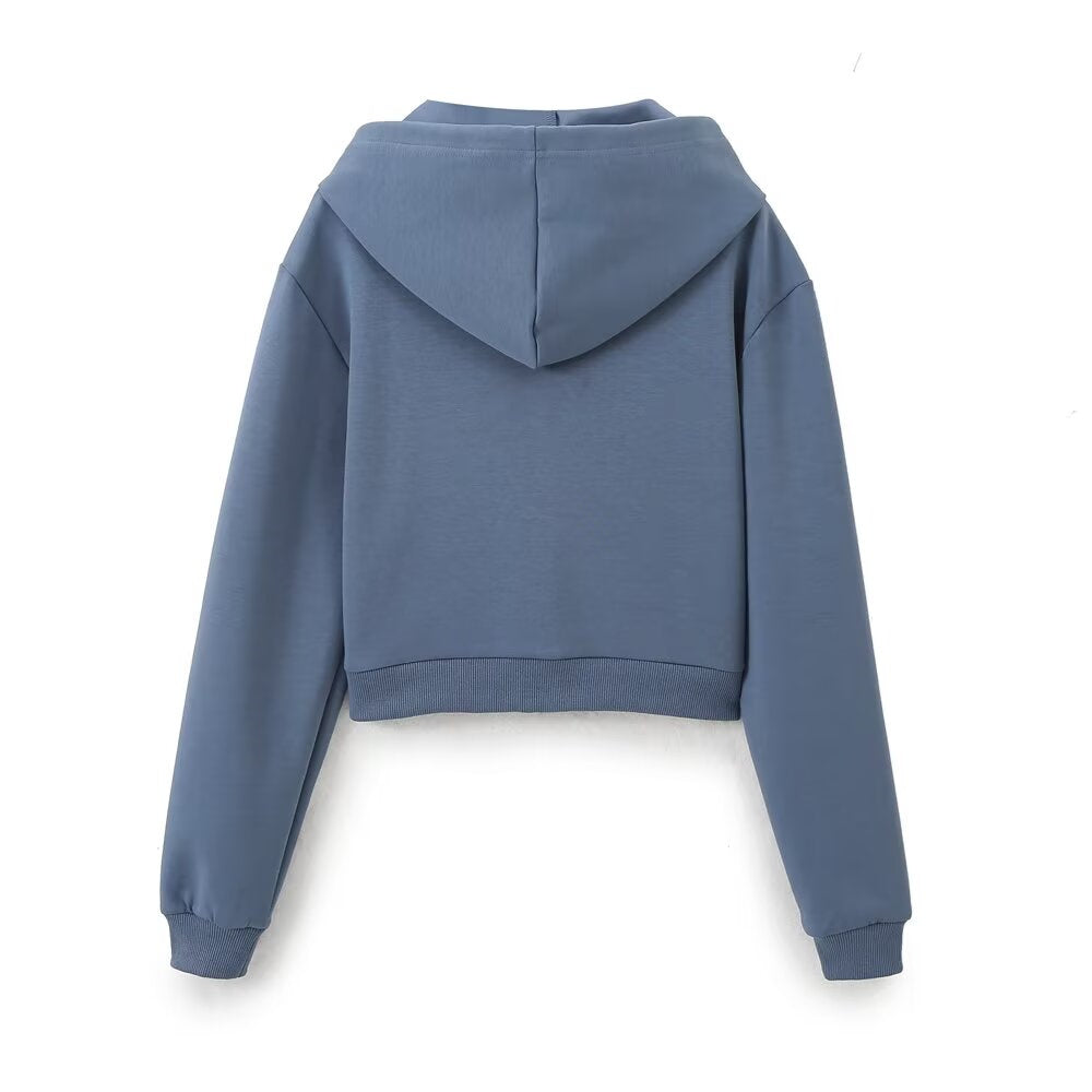 Set mit Kapuzen-Sweatshirt-Jacke und Trompetenhose