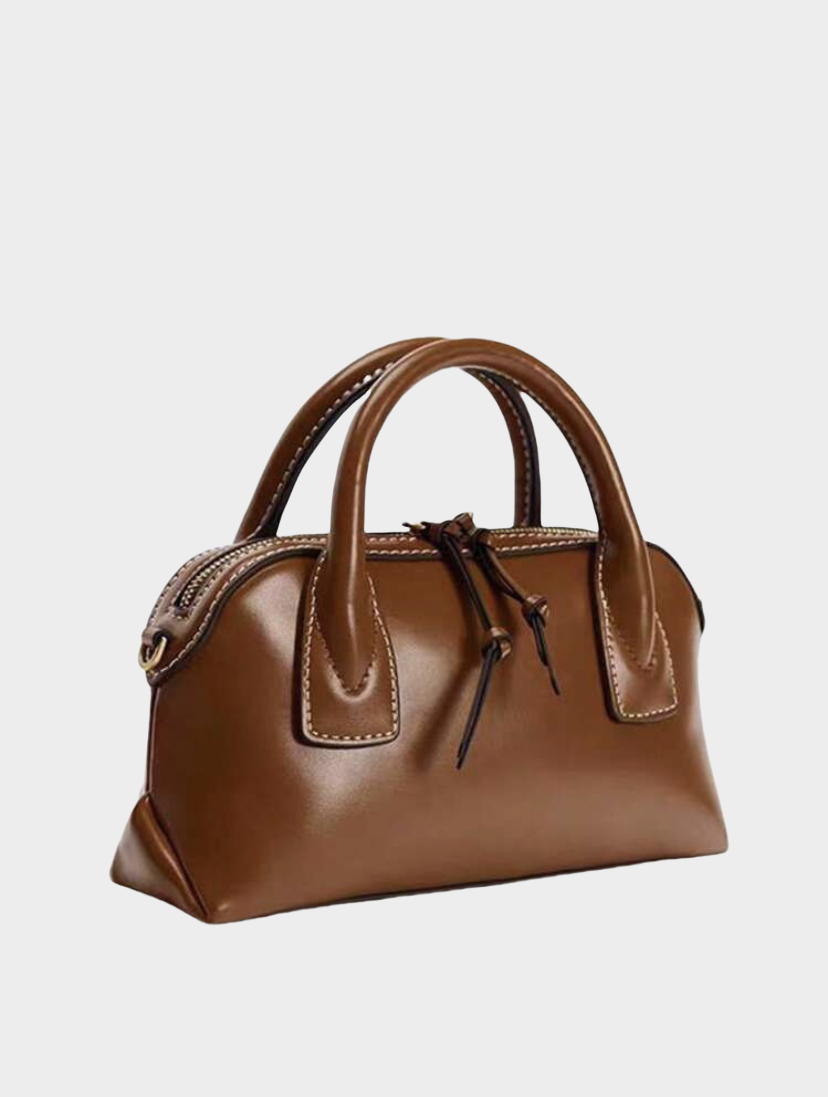 Vintage-Boston-Tasche mit breitem Riemen