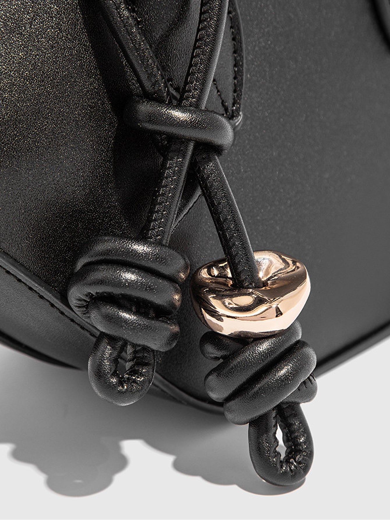 Chic Double-Handle Crossbody Bag | Geometric PU Leather Mini Tote with Pearl Charm