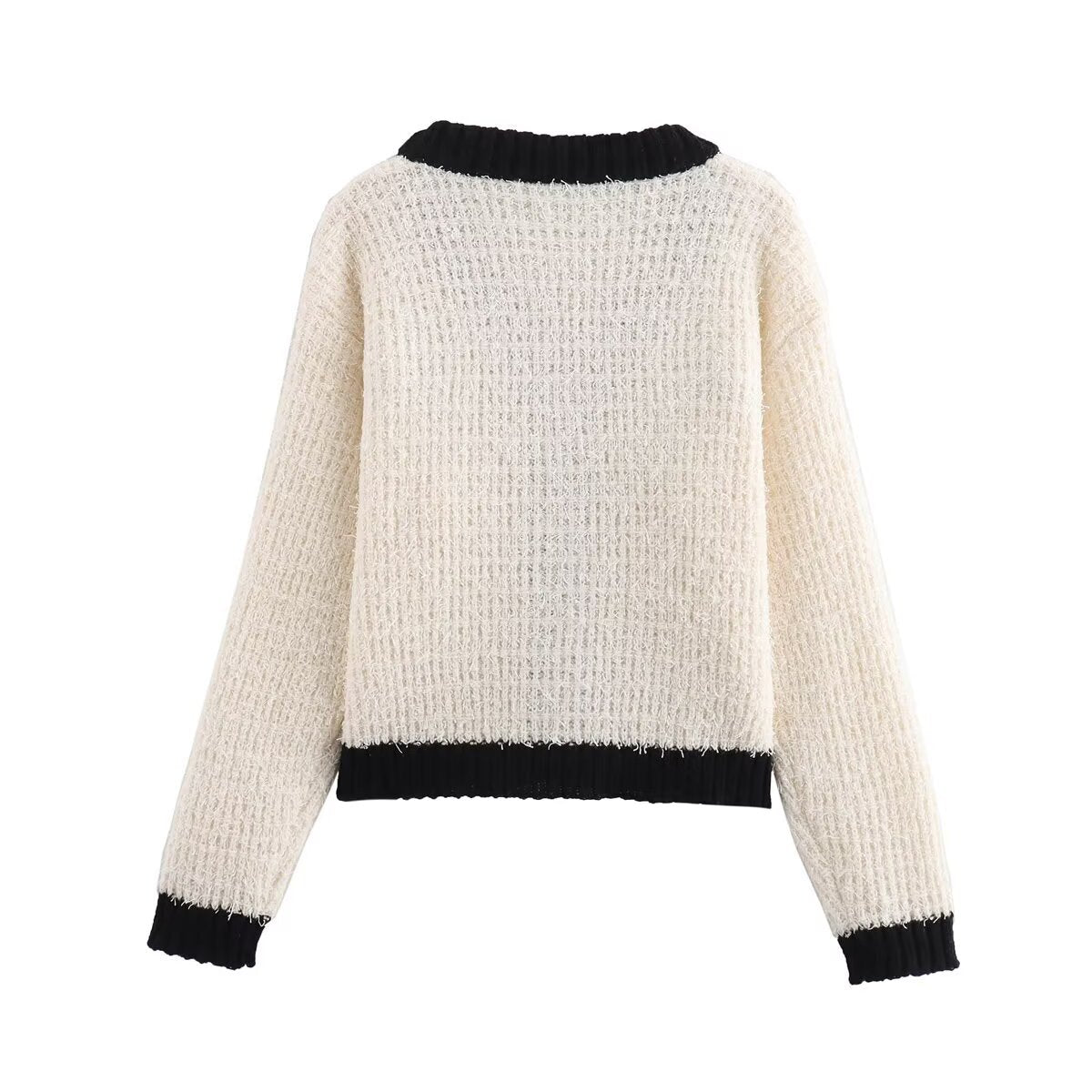 MONOCHROME CHIC KNIT SET – Cardigan & Mini Skirt