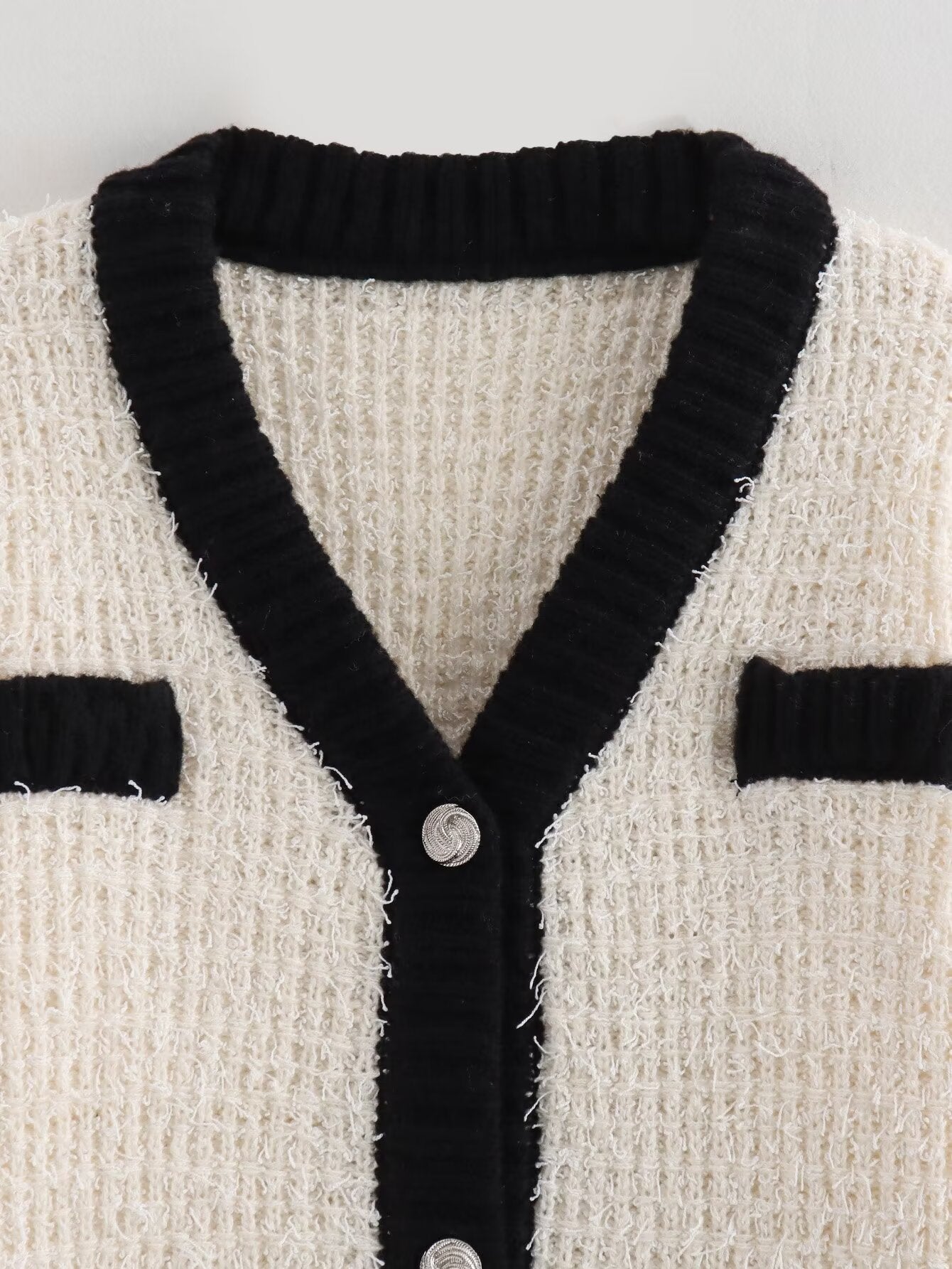 MONOCHROME CHIC KNIT SET – Cardigan & Mini Skirt