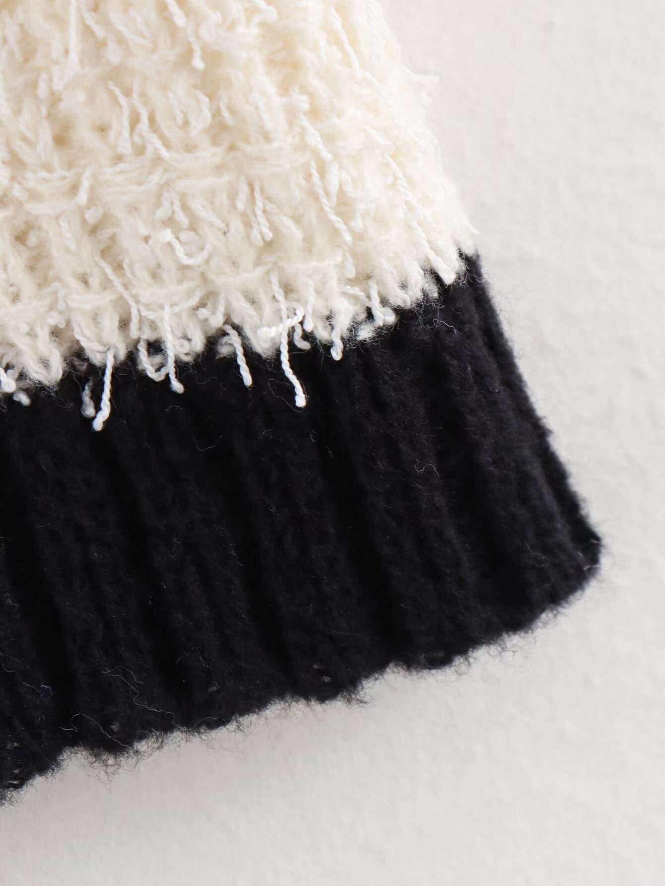 MONOCHROME CHIC KNIT SET – Cardigan & Mini Skirt