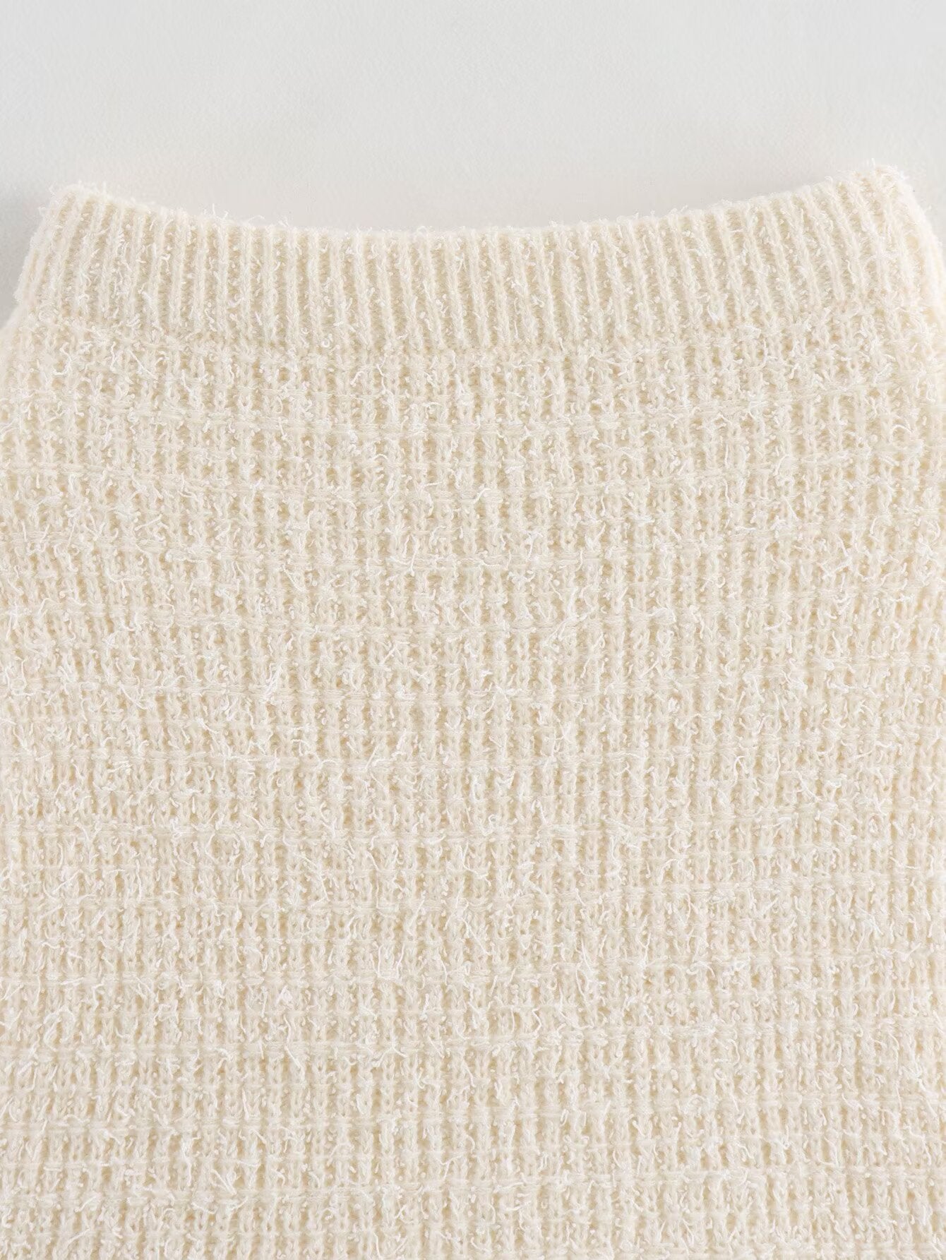 MONOCHROME CHIC KNIT SET – Cardigan & Mini Skirt