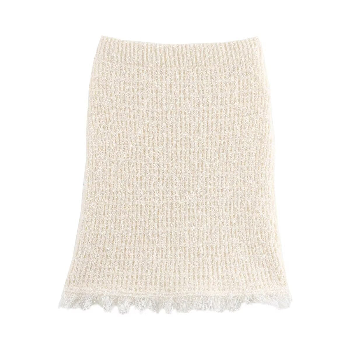 MONOCHROME CHIC KNIT SET – Cardigan & Mini Skirt