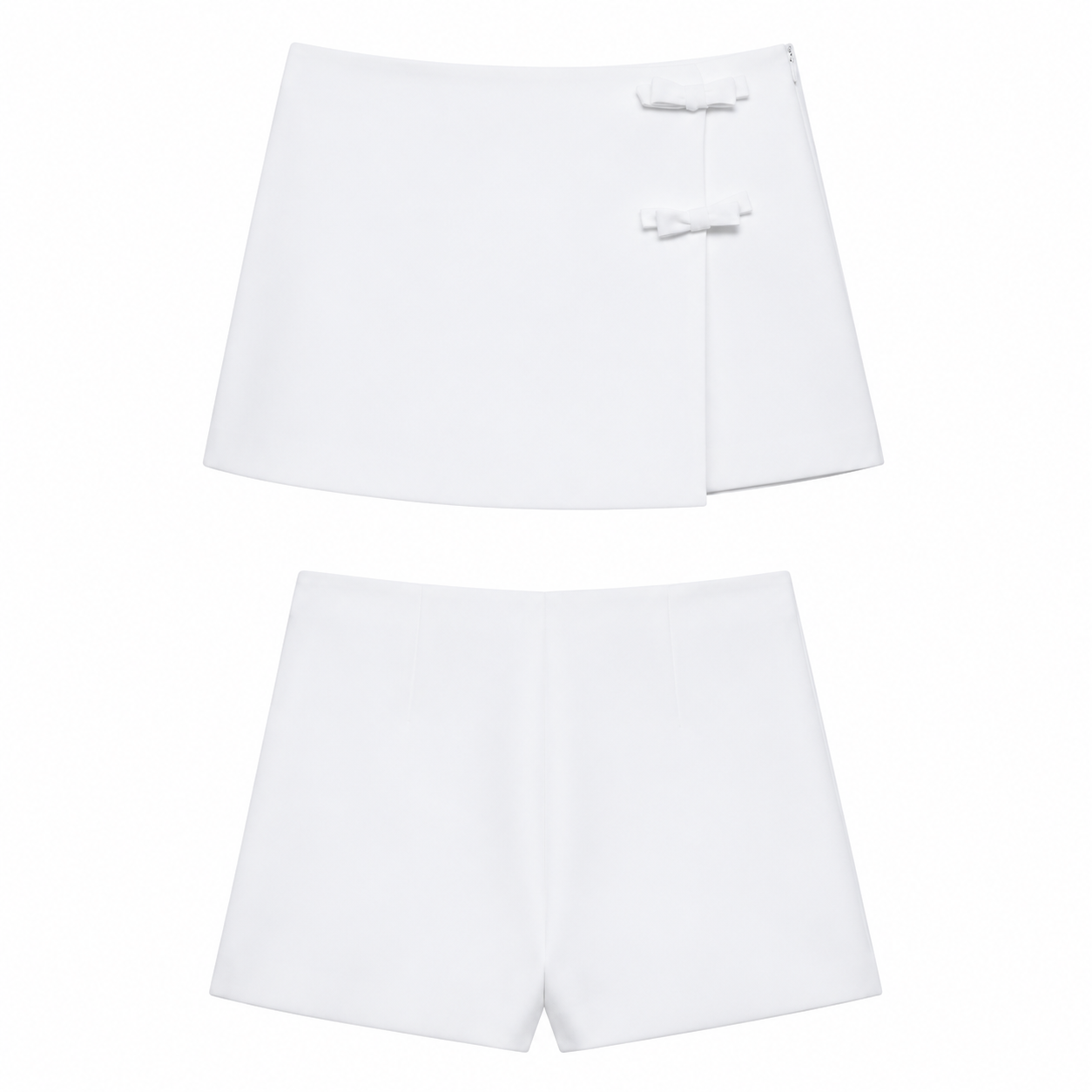 Elisé Bow Set – Feminines Damen Zweiteiler Set mit Schleifen Details