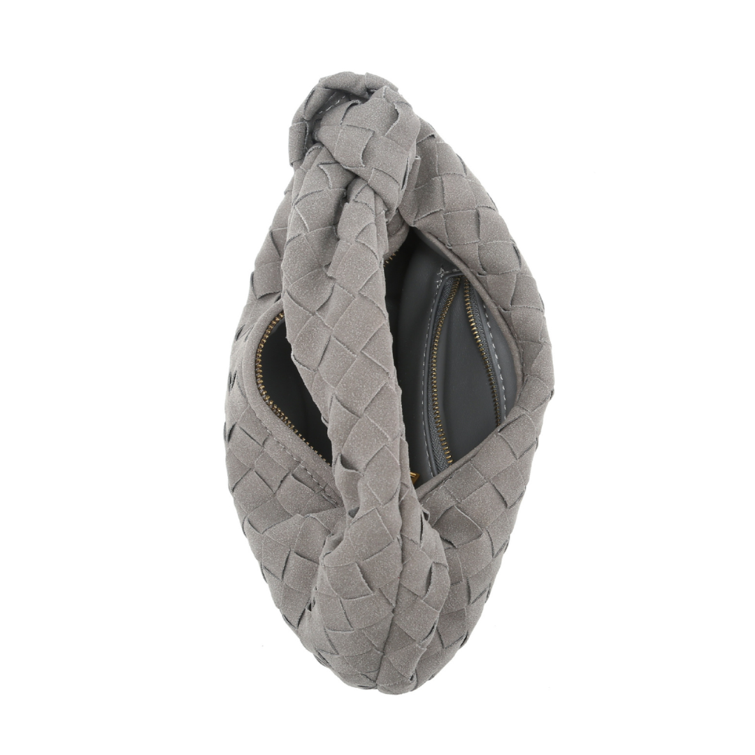 Chic Woven Knot Handle Hobo Bag | Mid-Size Everyday Shoulder Tote