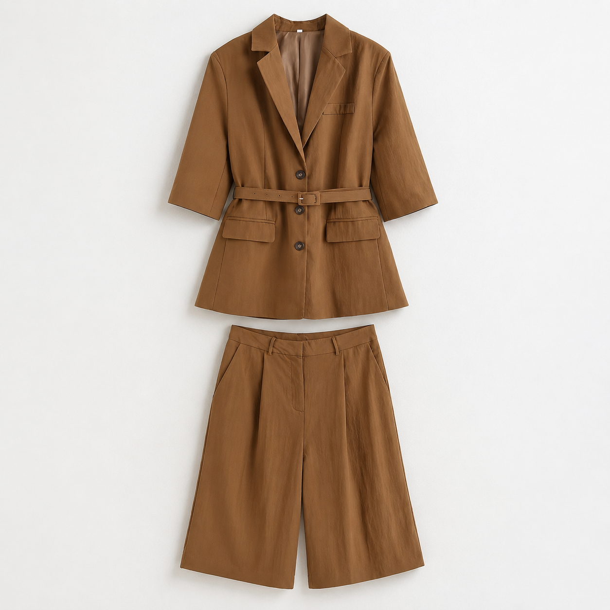Terra Chic Set – Elegantes Damen Zweiteiler Set in Braun