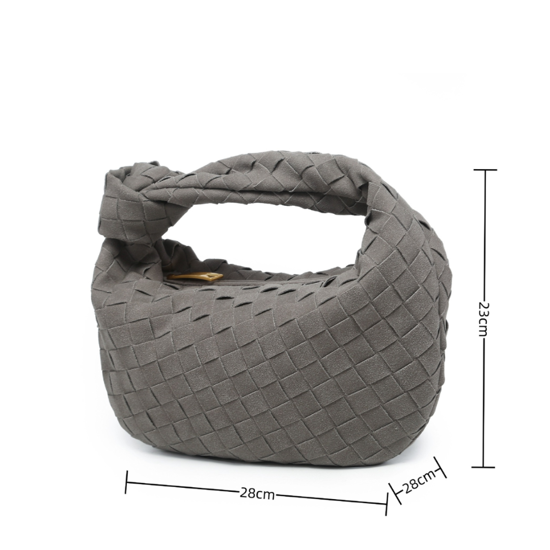 Chic Woven Knot Handle Hobo Bag | Mid-Size Everyday Shoulder Tote