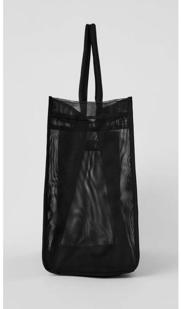 Transparent Mesh Tote Bag with Top Handle | Oversized Beach & Gym Carryall