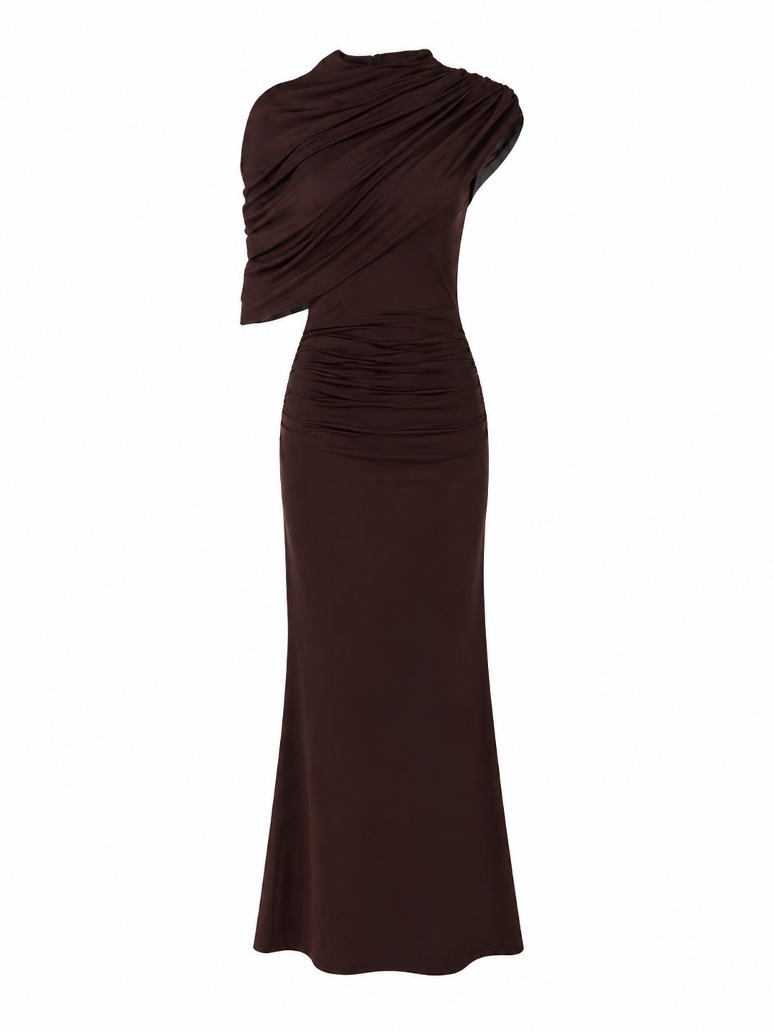 Mora Kleid-Elegantes Maxikleid mit asymmetrischem Design