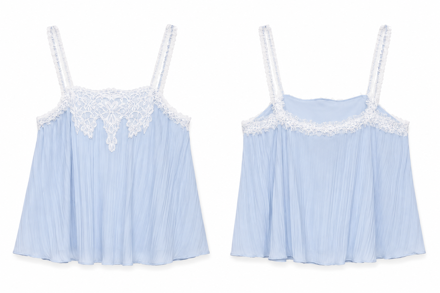 Azzura Spitzen Set – Elegantes Damen Zweiteiler Set in Babyblau