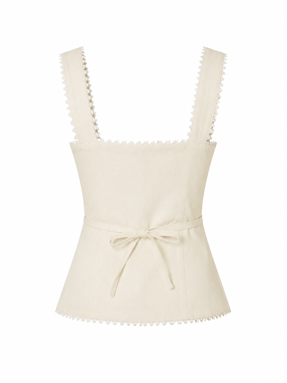 Ivory Muse Top – Elegantes Vintage Lace Top in Creme
