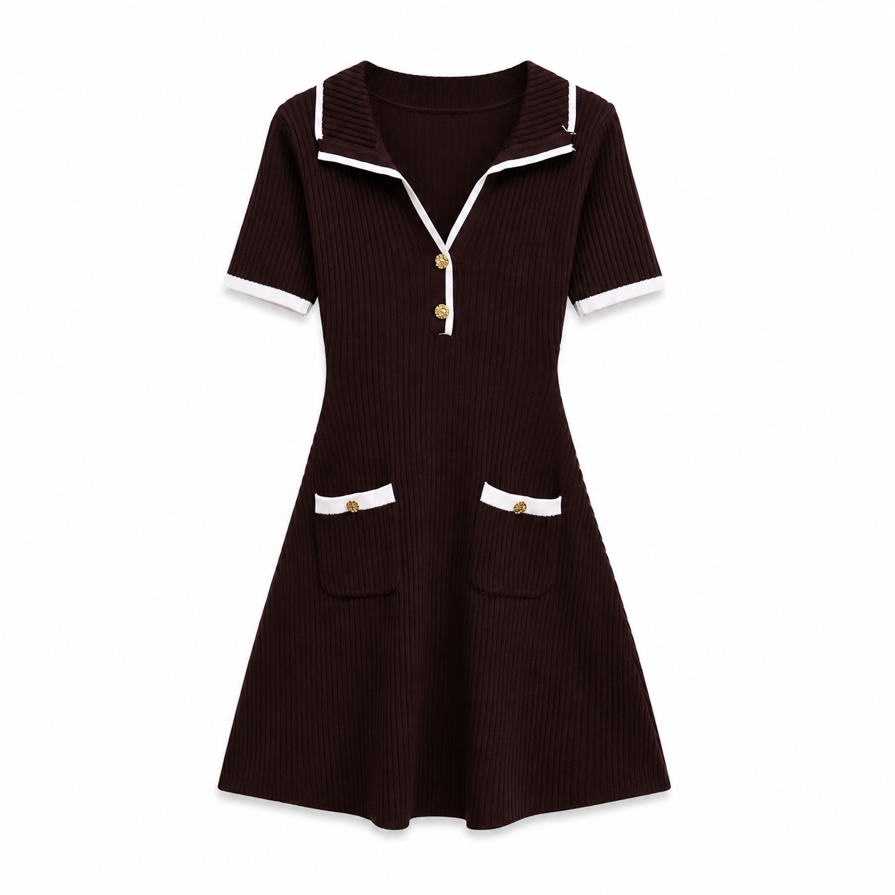 Monélia Knit Dress – Elegantes Damen Strickkleid im Parisian Chic Stil