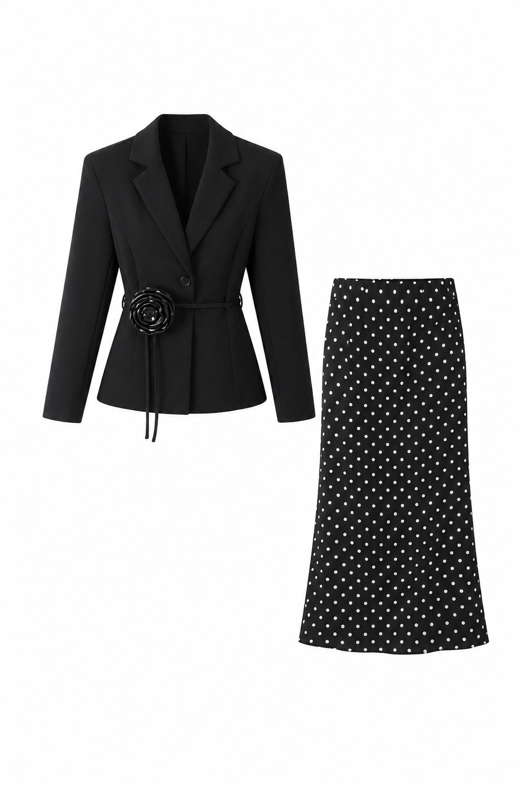 Valerie Polka Chic Set – Elegantes Damen Rock & Top Set