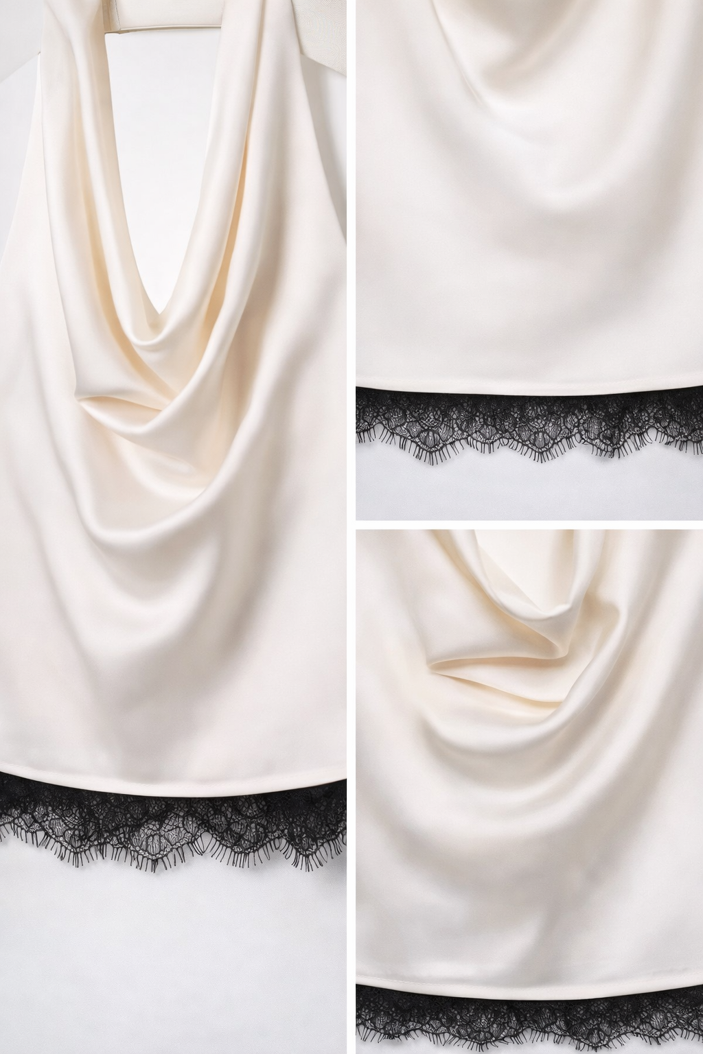 Siana Satin Set – Elegantes Damen Zweiteiler Set mit Spitze