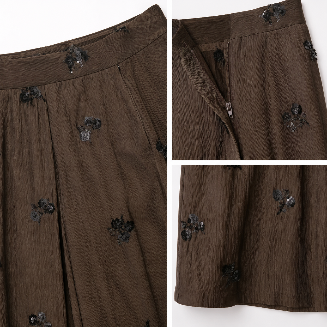 Mocha Bloom Set – Elegantes Damen Zweiteiler Set in Braun