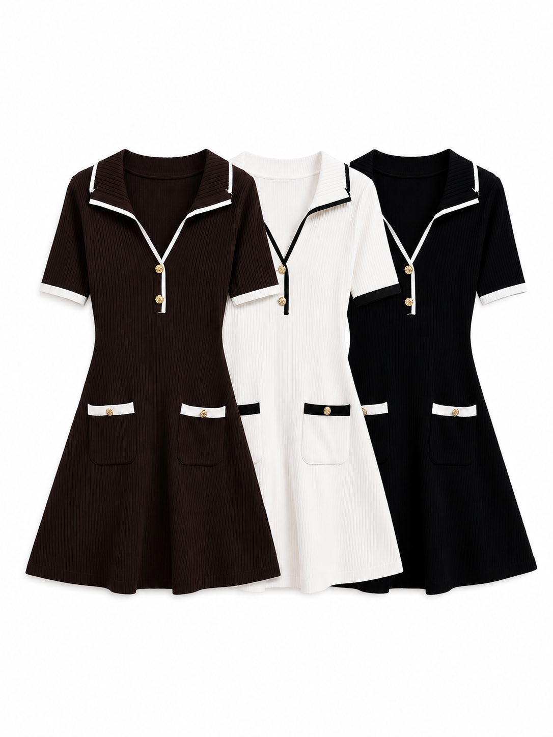 Monélia Knit Dress – Elegantes Damen Strickkleid im Parisian Chic Stil