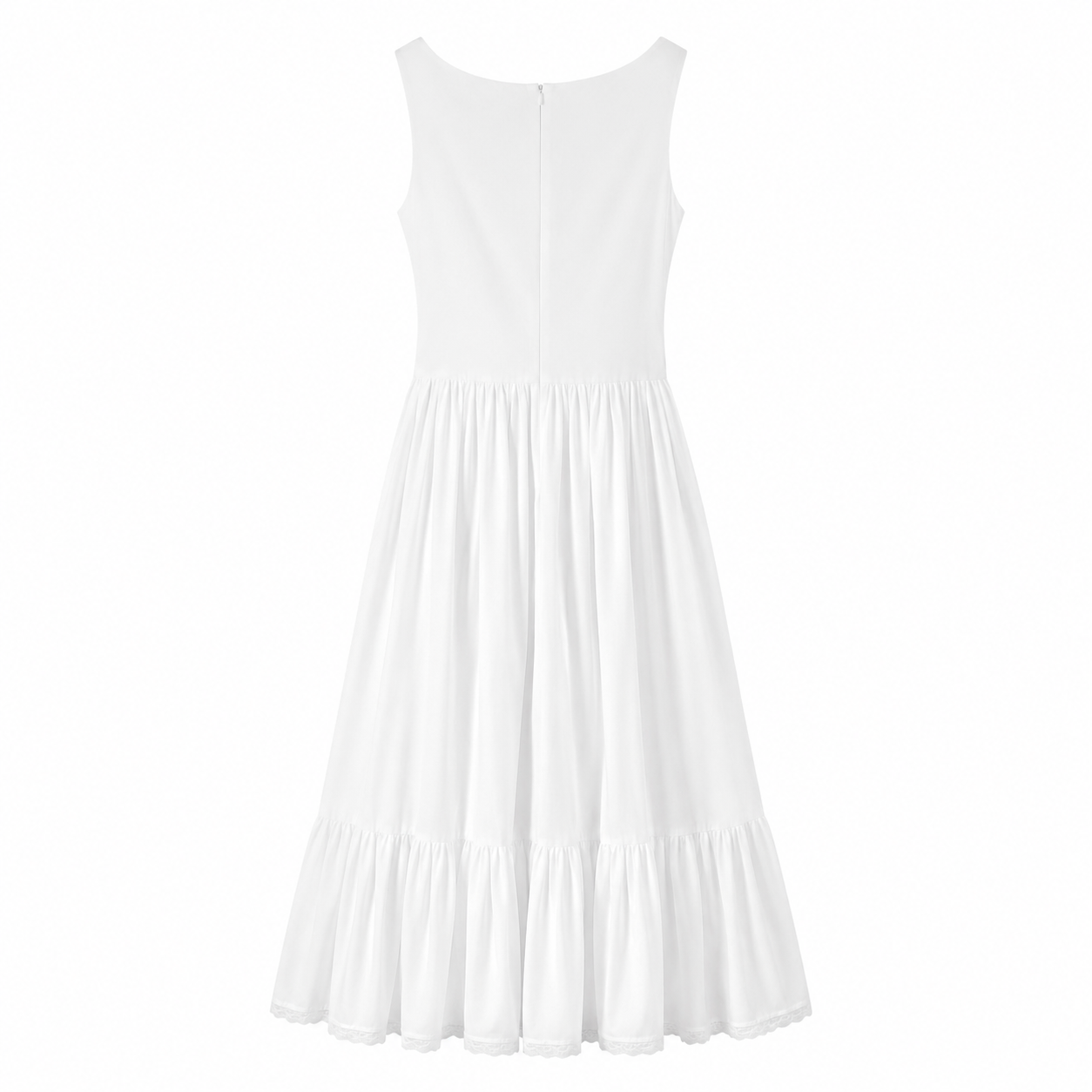 Bianca Kleid – Elegantes Sommerkleid in Weiß mit Taillierung und Knopfleiste