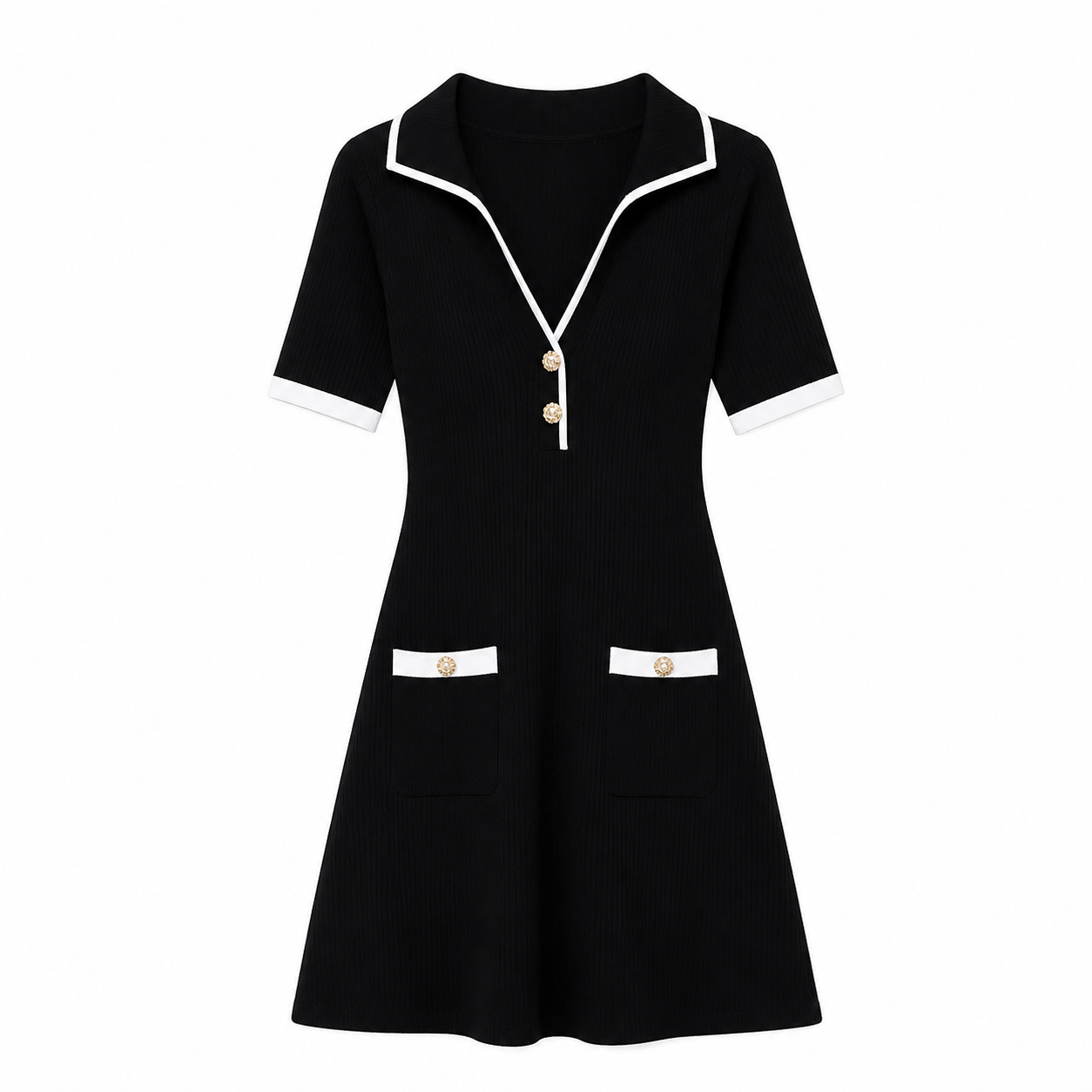 Monélia Knit Dress – Elegantes Damen Strickkleid im Parisian Chic Stil