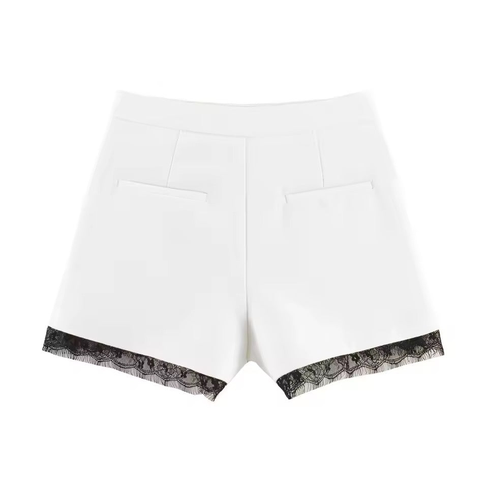 Celina Set – Elegantes Blazer & Shorts Set mit Spitze