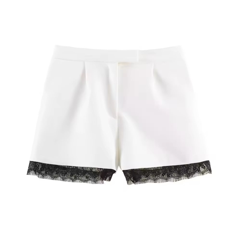 Celina Set – Elegantes Blazer & Shorts Set mit Spitze