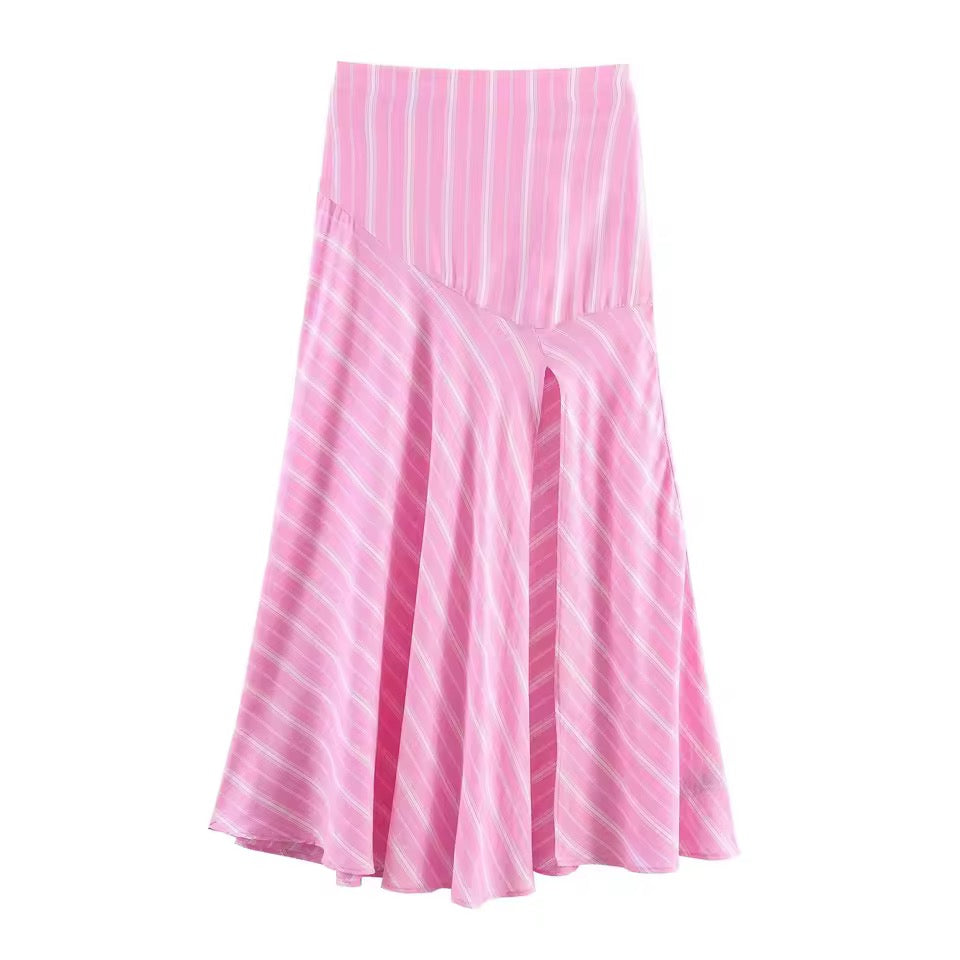 Rosalie Stripe Set – Feminines Damen Zweiteiler Set in Rosa