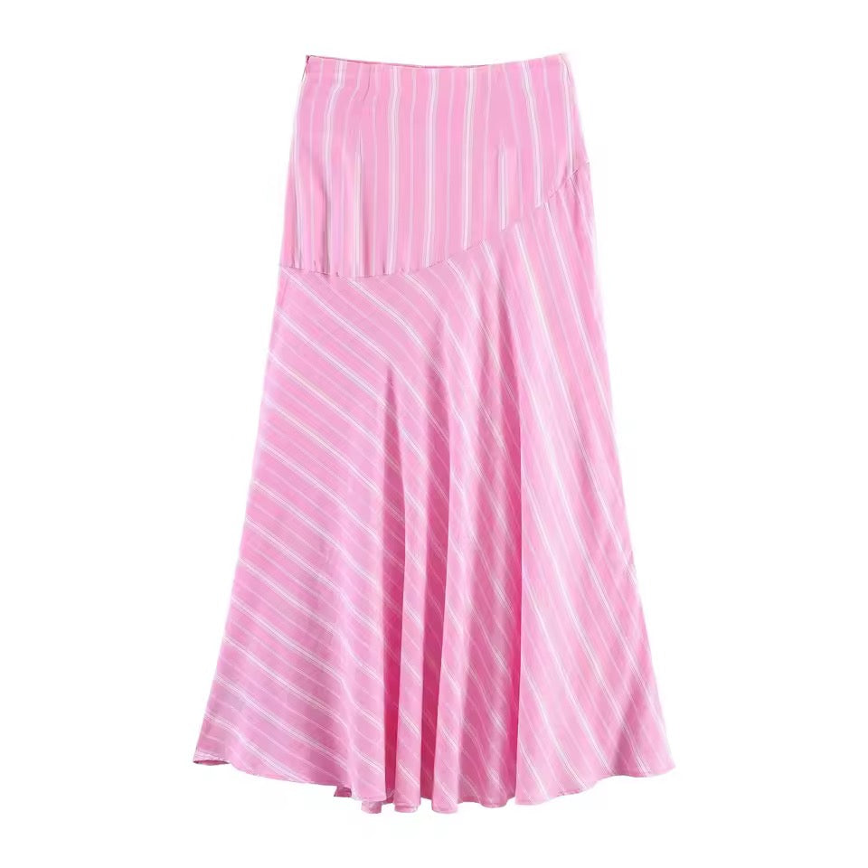 Rosalie Stripe Set – Feminines Damen Zweiteiler Set in Rosa